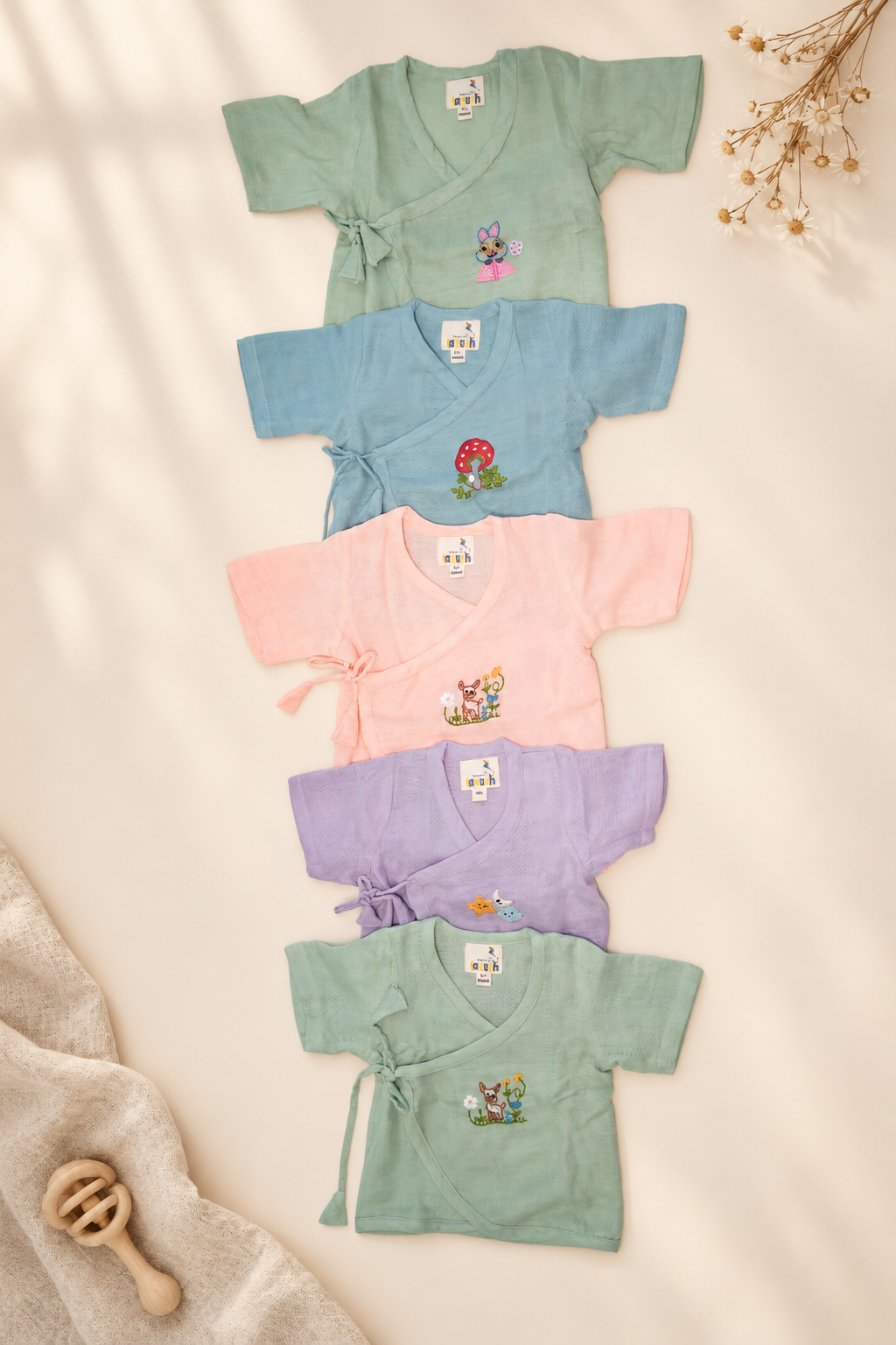 Daydream Hand Embroidered Muslin Jhabla Bundle