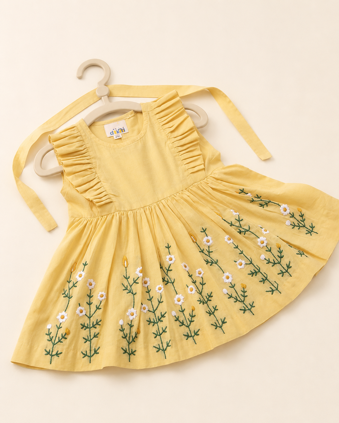 Sunshine Meadow Hand-Embroidered Dress
