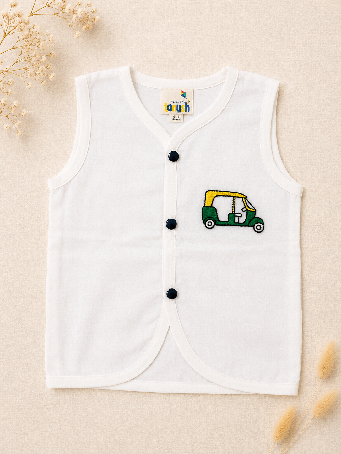 Auto Adventure Hand Embroidered Cotton Modal Jhabla