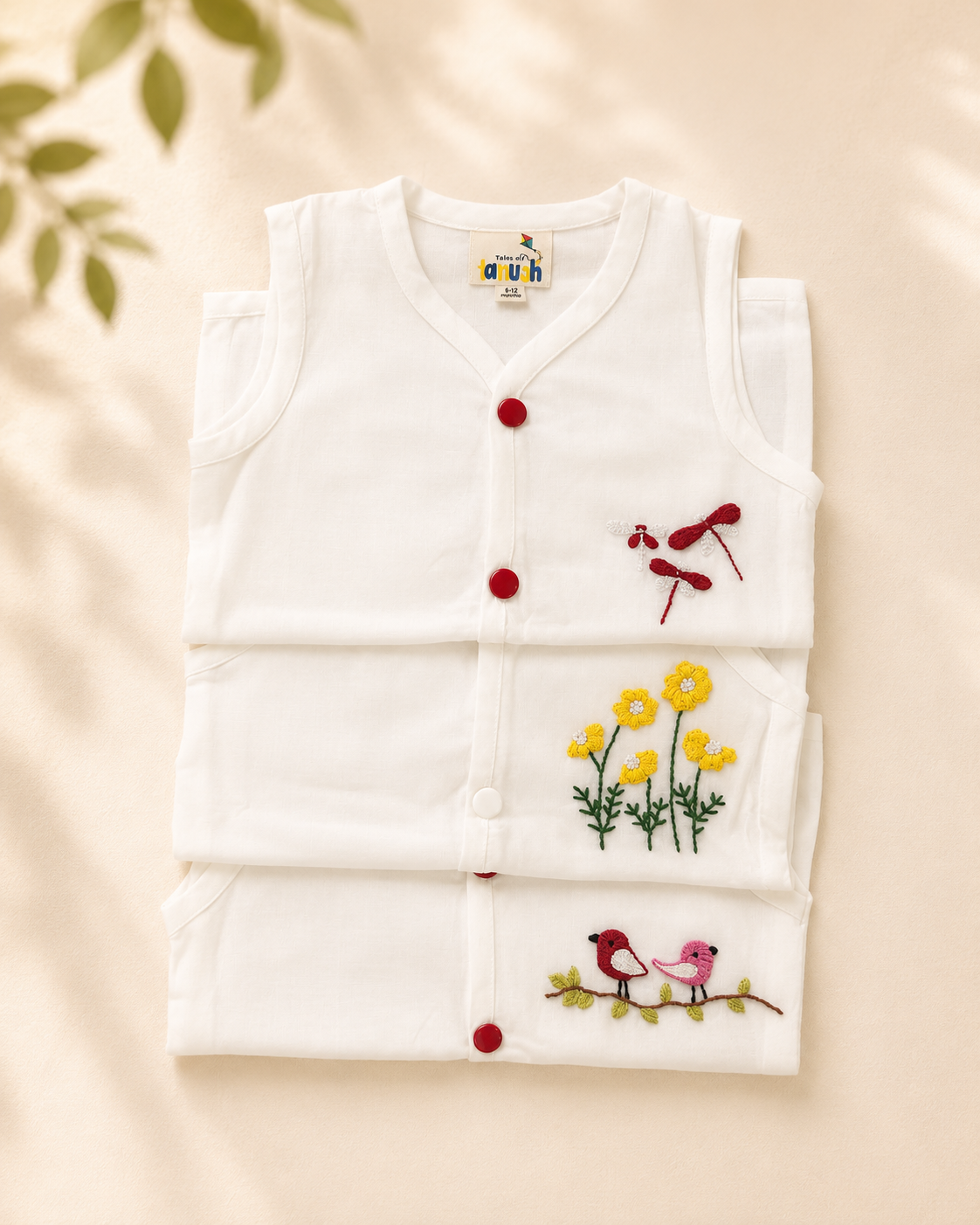Garden Tales Hand Embroidered Cotton Modal Jhabla Bundle