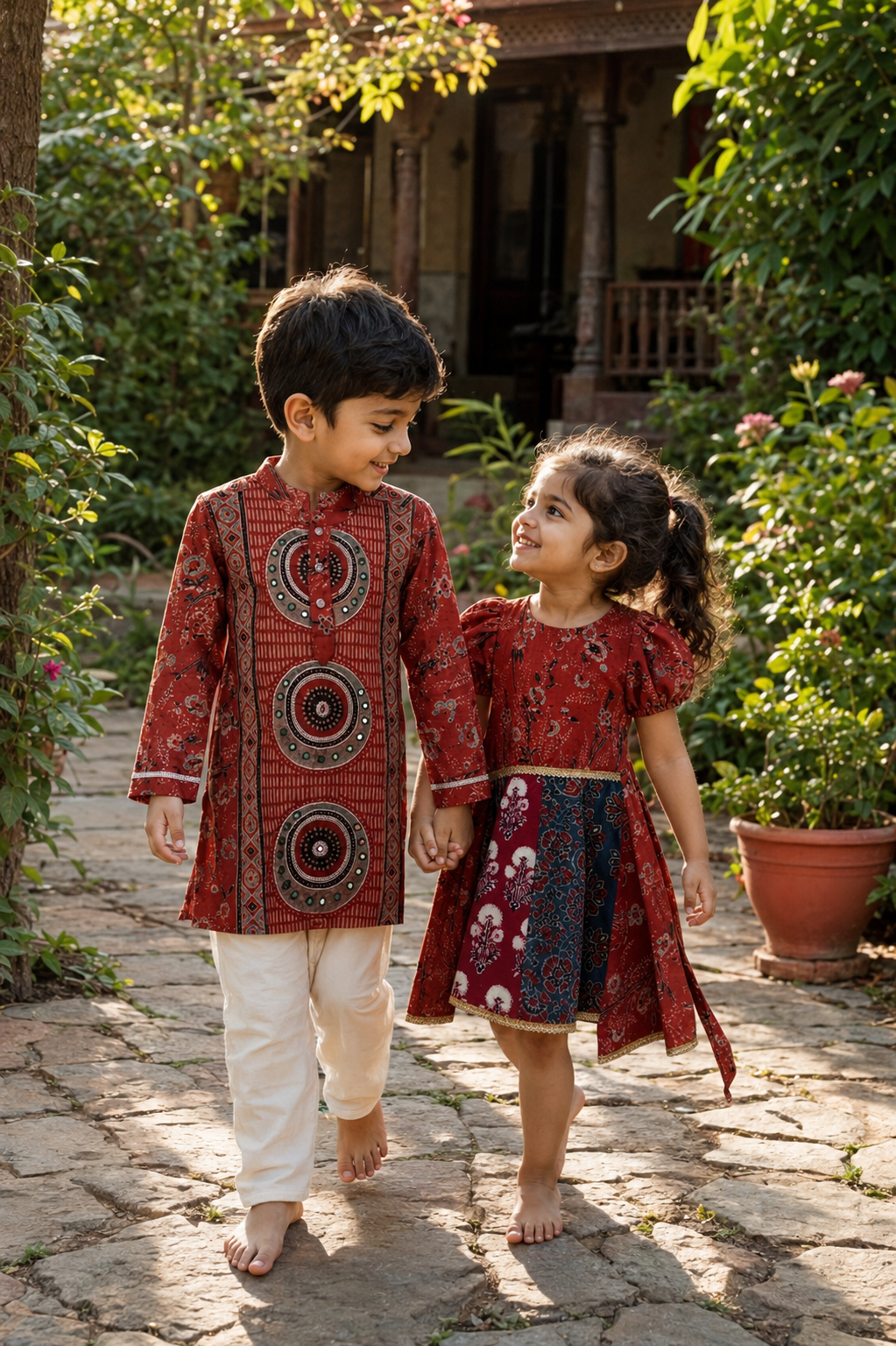 Mosaic & Mandala Organic Cotton Sibling Set