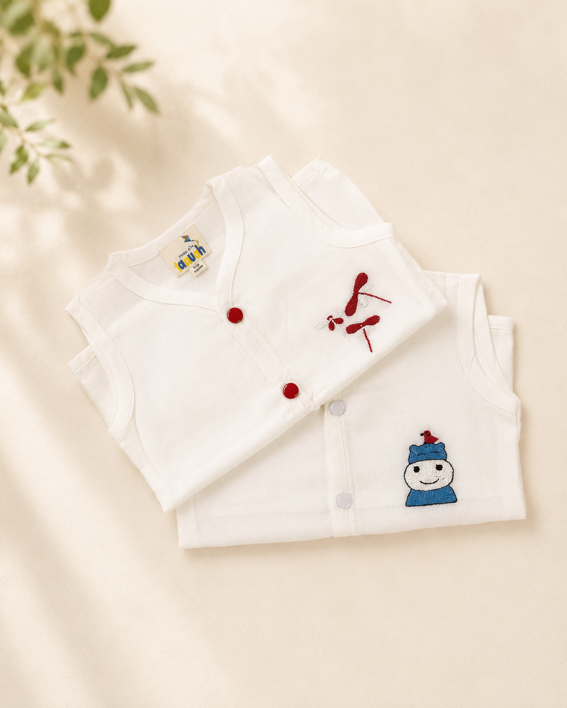 Little Wonders Hand Embroidered Cotton Modal Jhabla Bundle