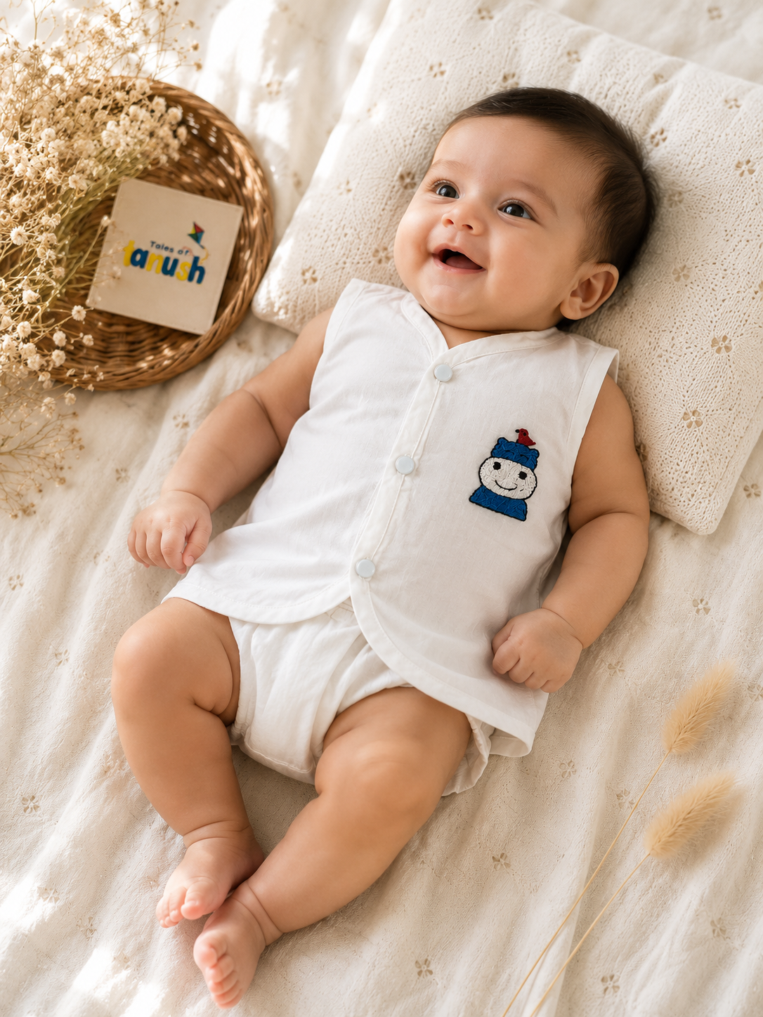 Hippo Hand Embroidered Cotton Modal Jhabla