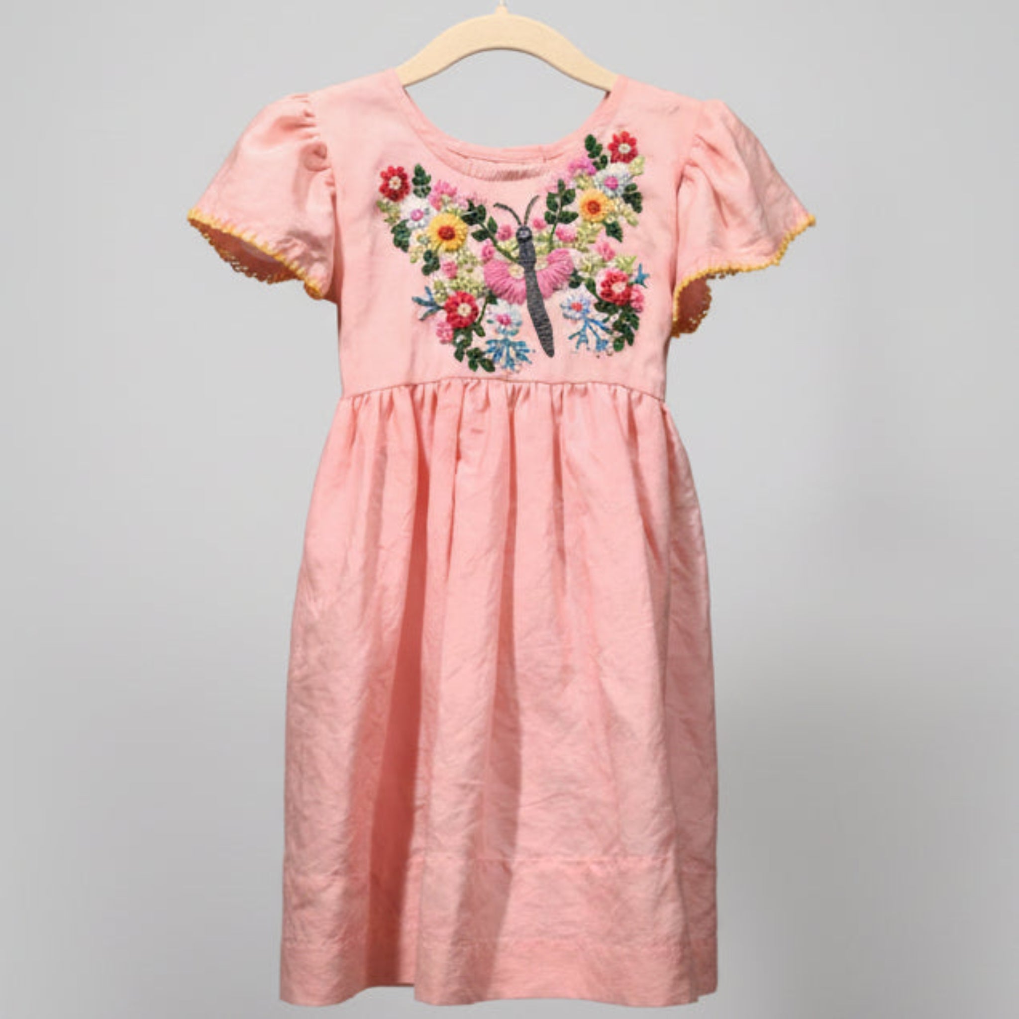 Big Butterfly Lyocell Hand Embroidered Dress
