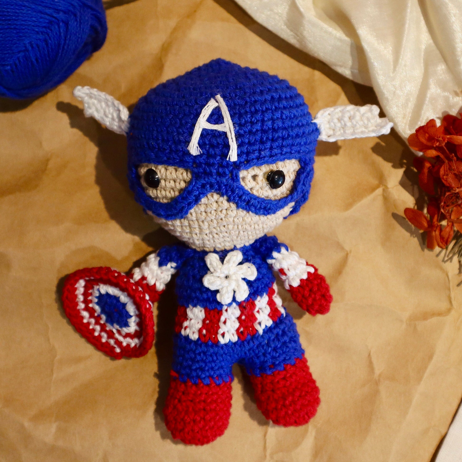 Captain America Crochet Toy