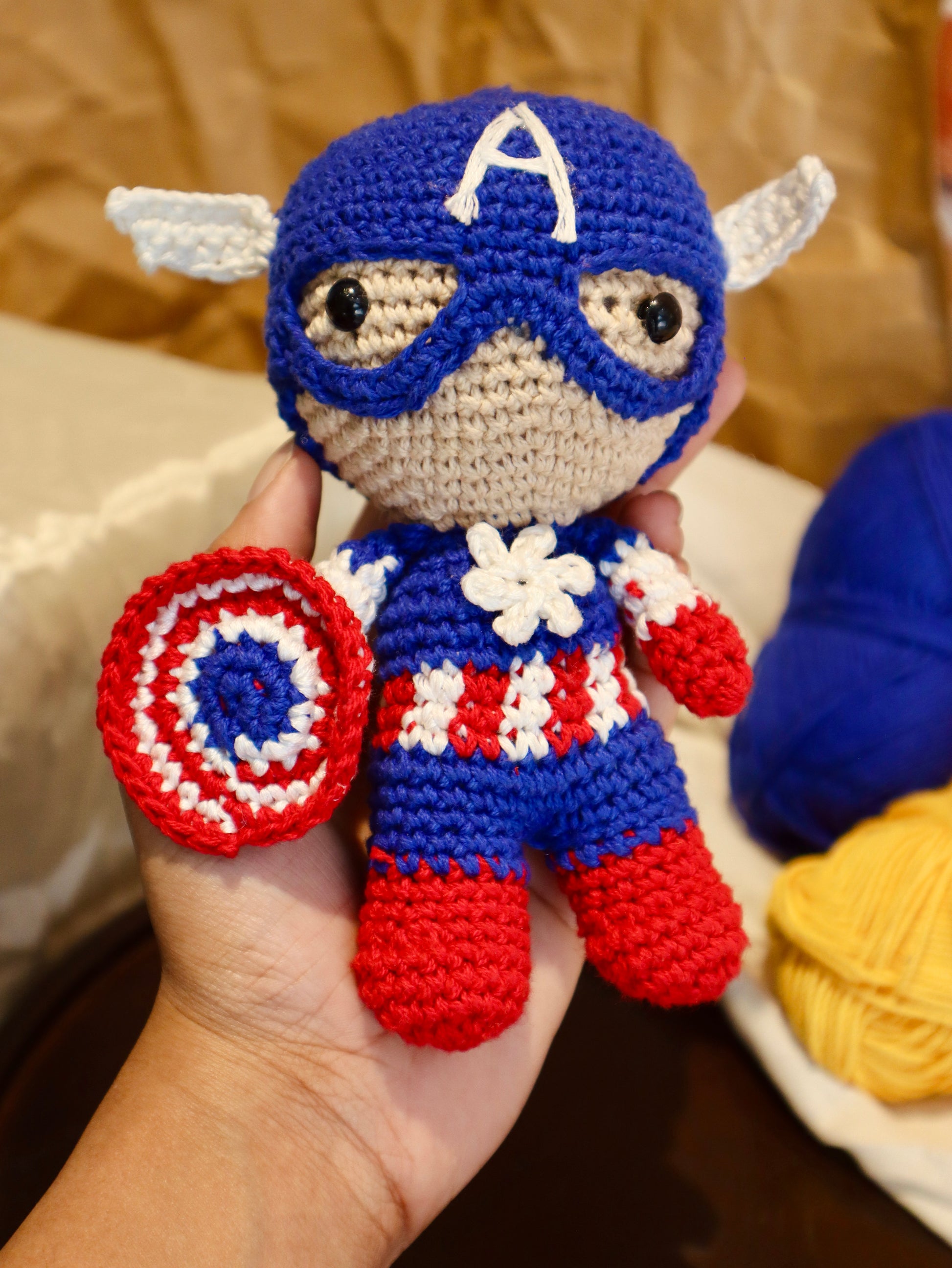 Captain America Crochet Toy
