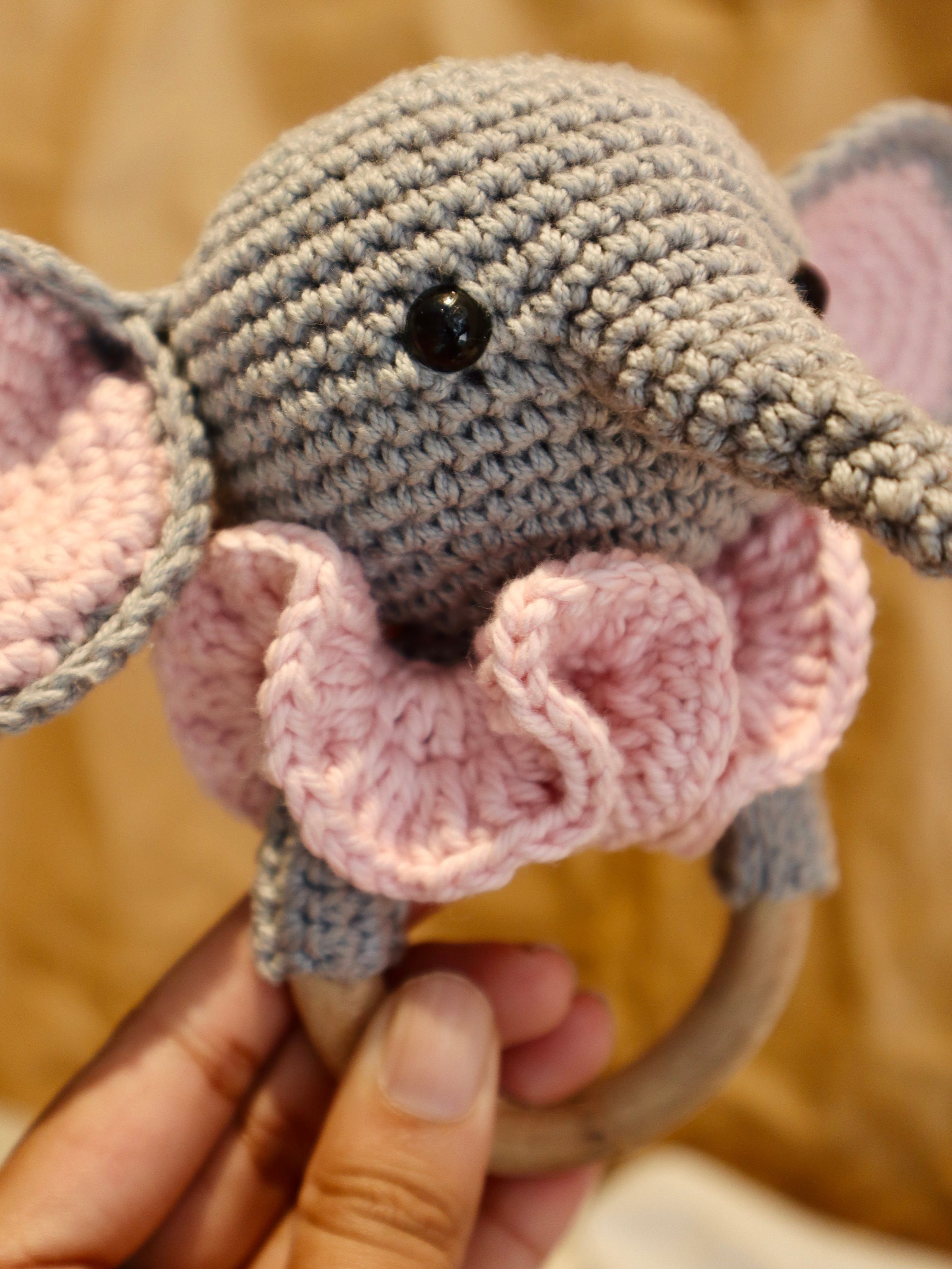 Ellie Elephant Crochet Rattle