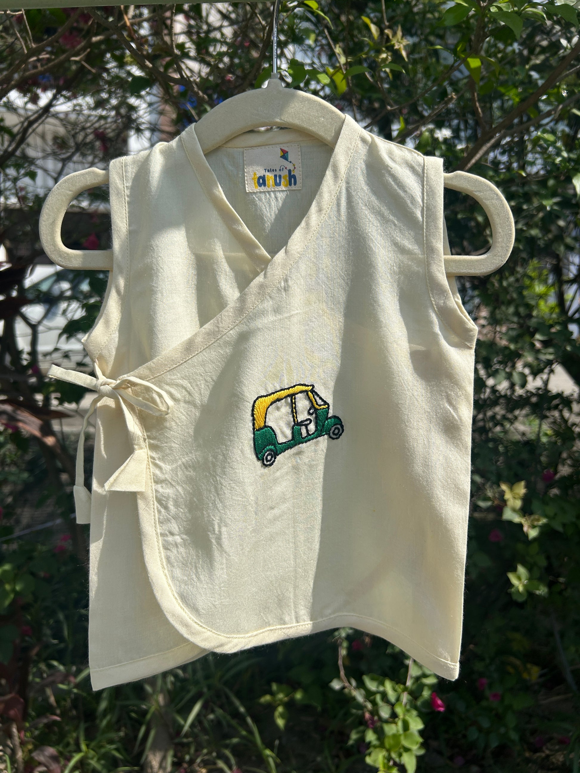 Auto Adventure Hand Embroidered Cotton Modal Jhabla
