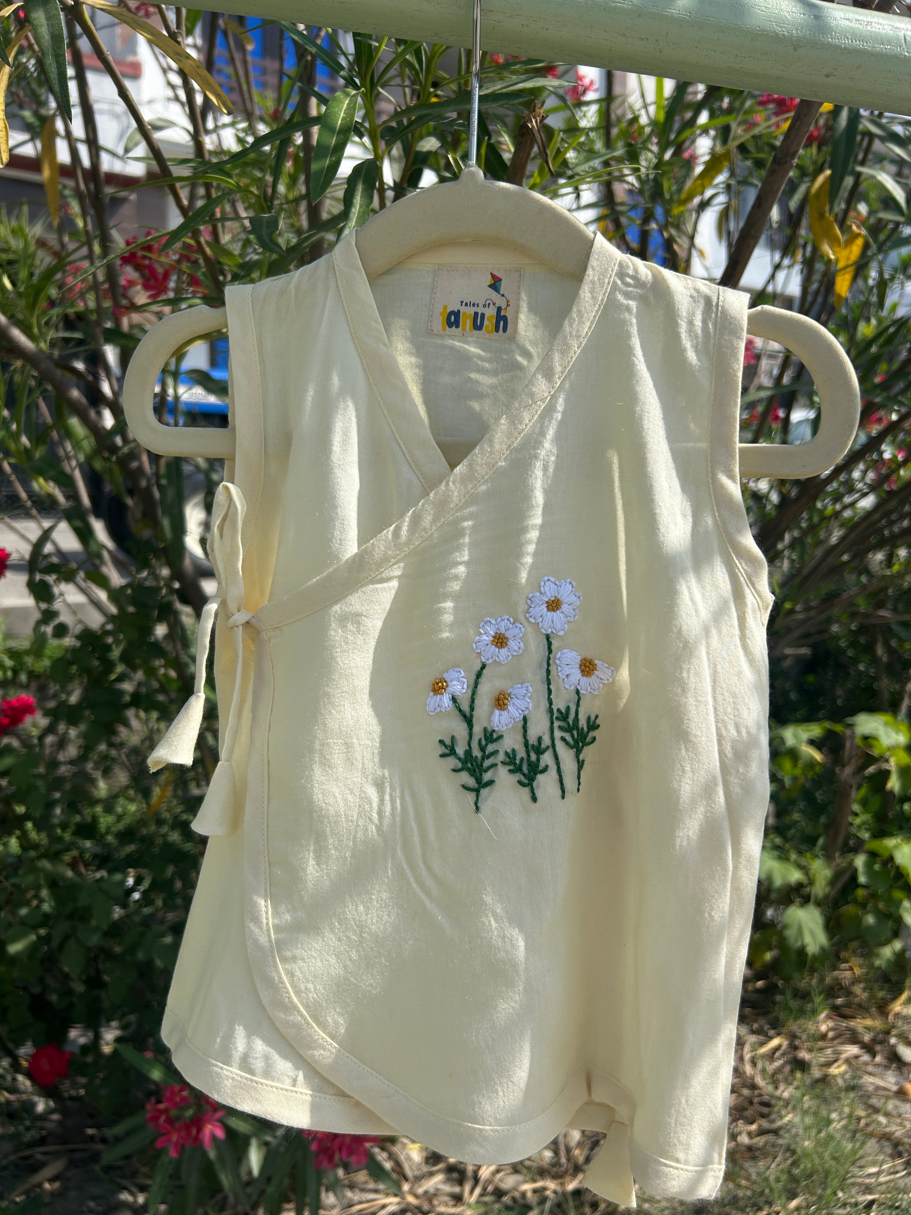 Wildflower Hand Embroidered Cotton Modal Jhabla