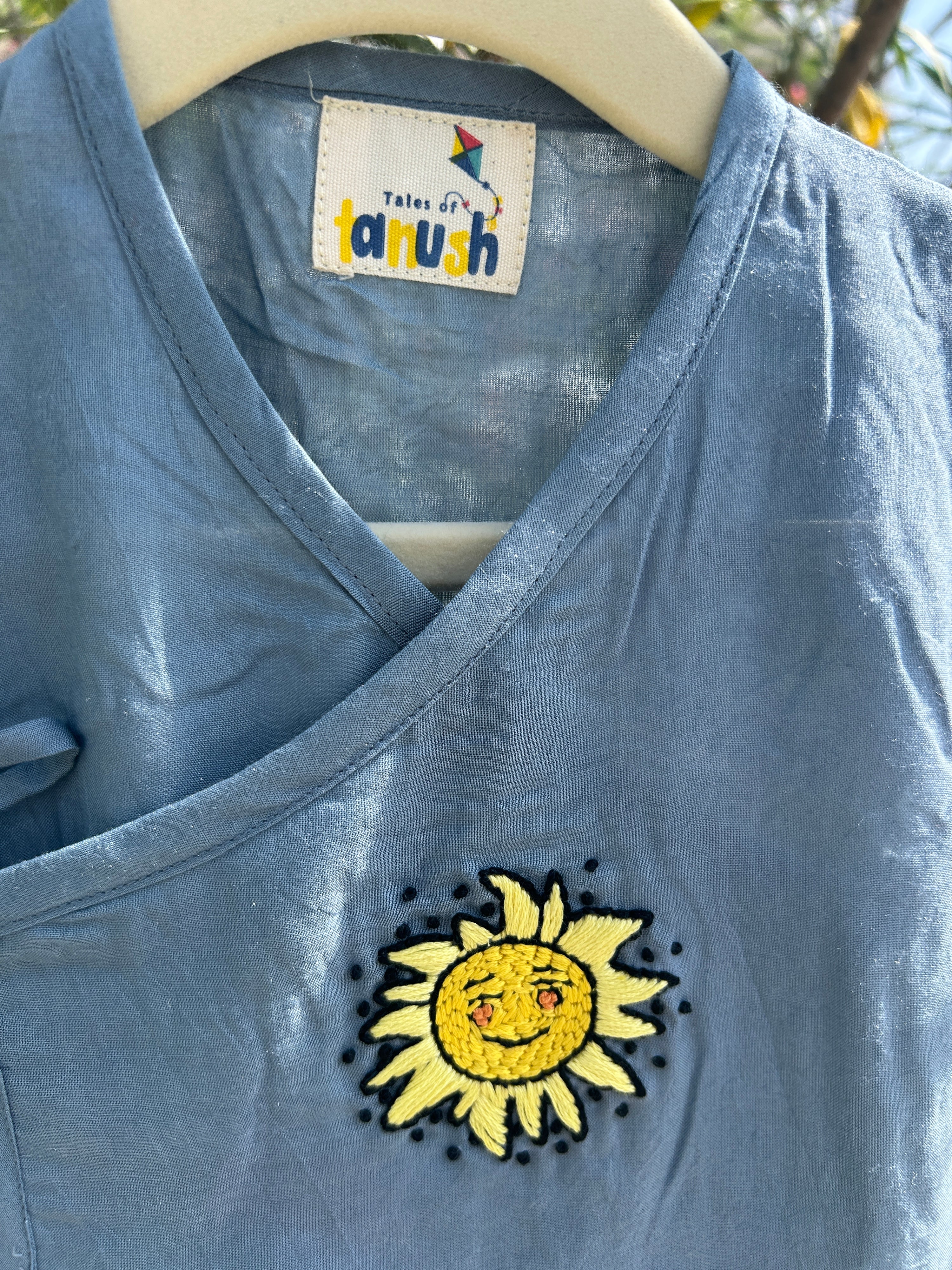 Little Sunshine Hand Embroidery Cotton Modal Jhabla