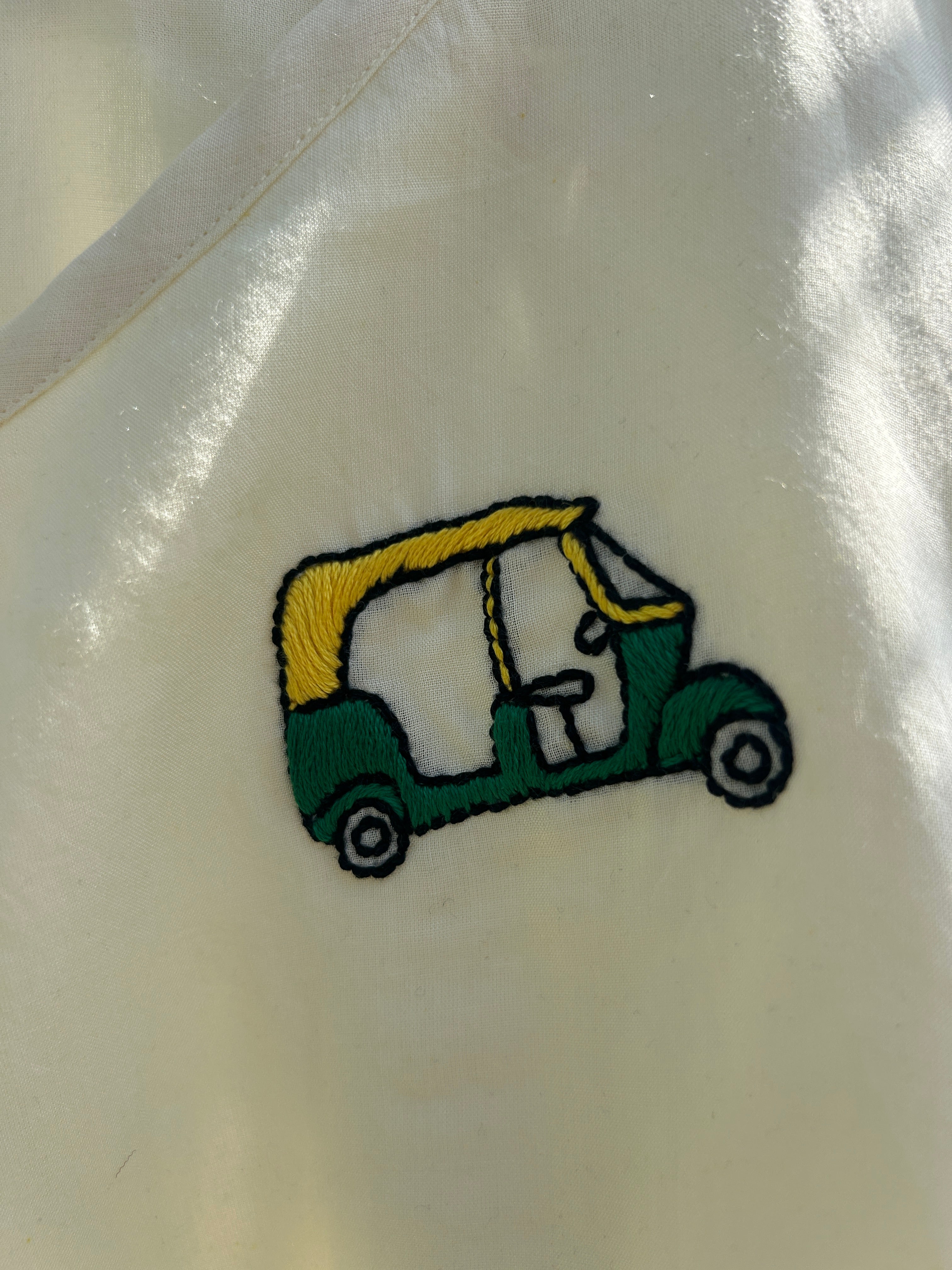 Auto Adventure Hand Embroidered Cotton Modal Jhabla