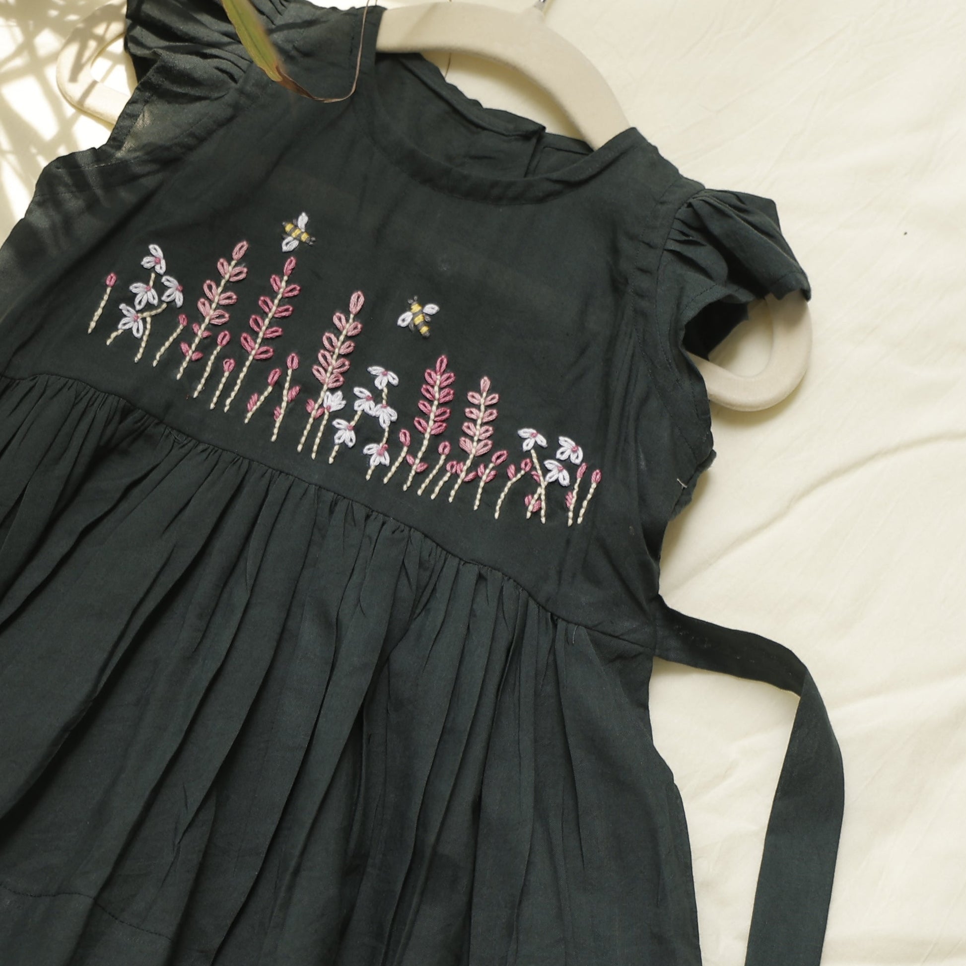 Forest Meadow Hand-Embroidered Dress