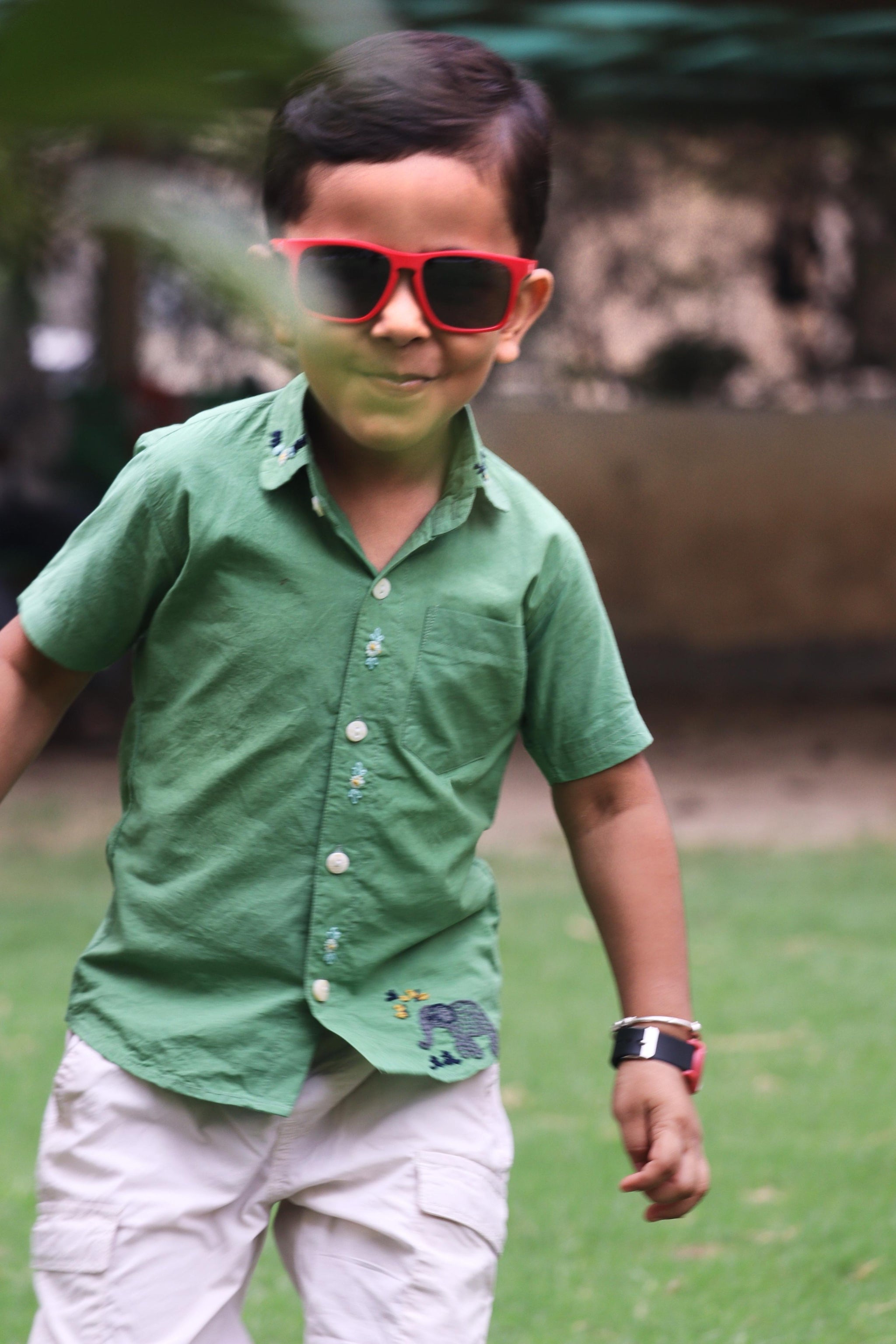 The Baby Elephant Organic Cotton Hand Embroidered Shirt