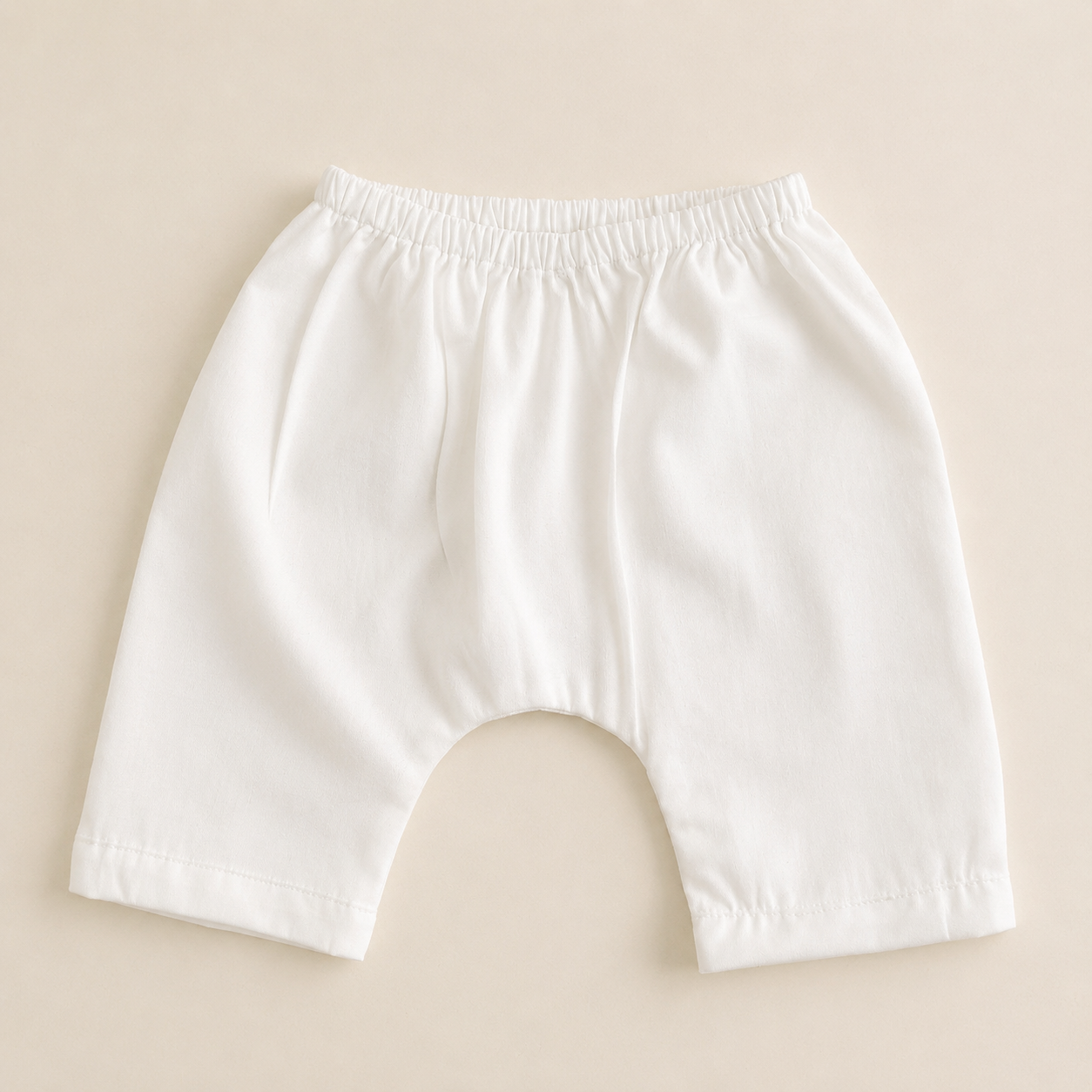 Unisex Cotton Modal Diaper Short - White