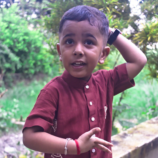 The Patang Viscose Cotton Hand Embroidered Shirt