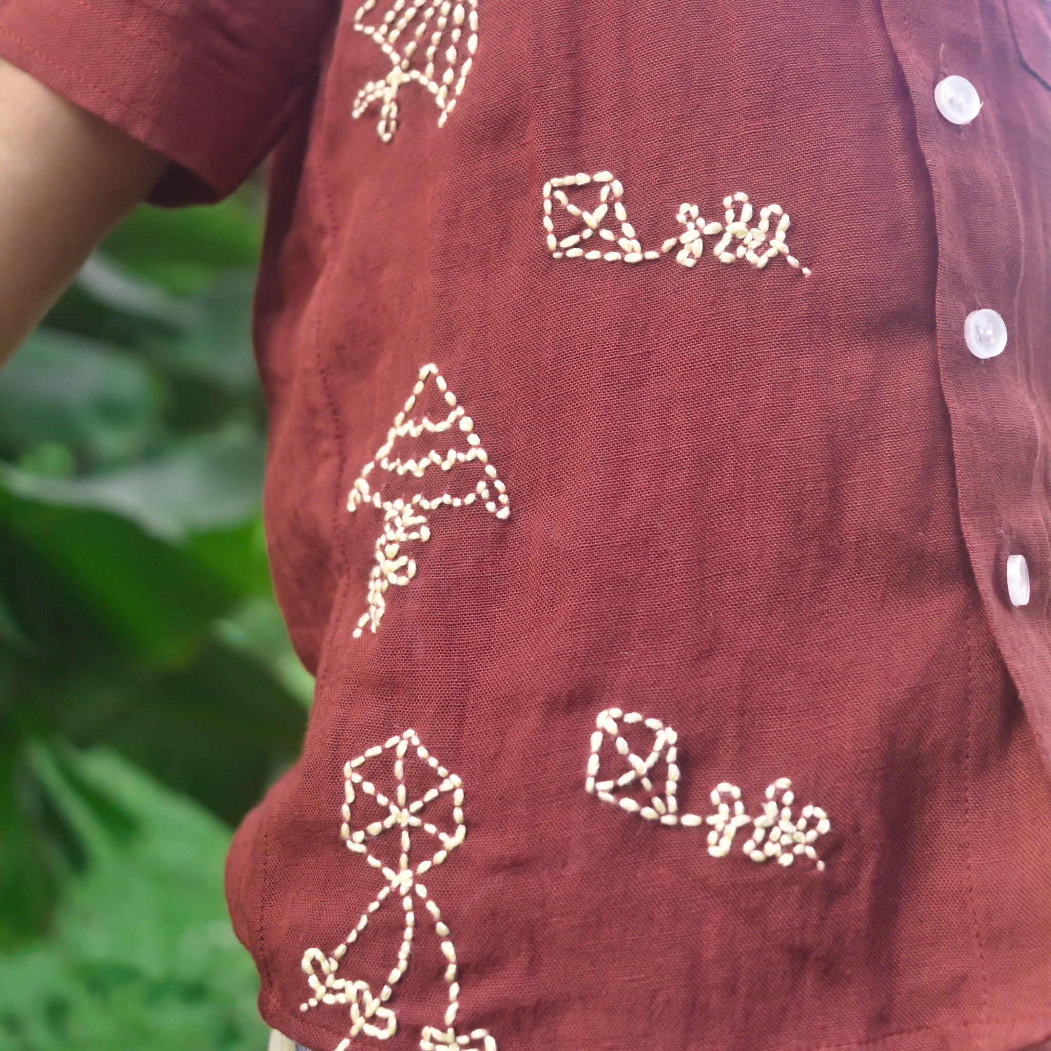 The Patang Viscose Cotton Hand Embroidered Shirt